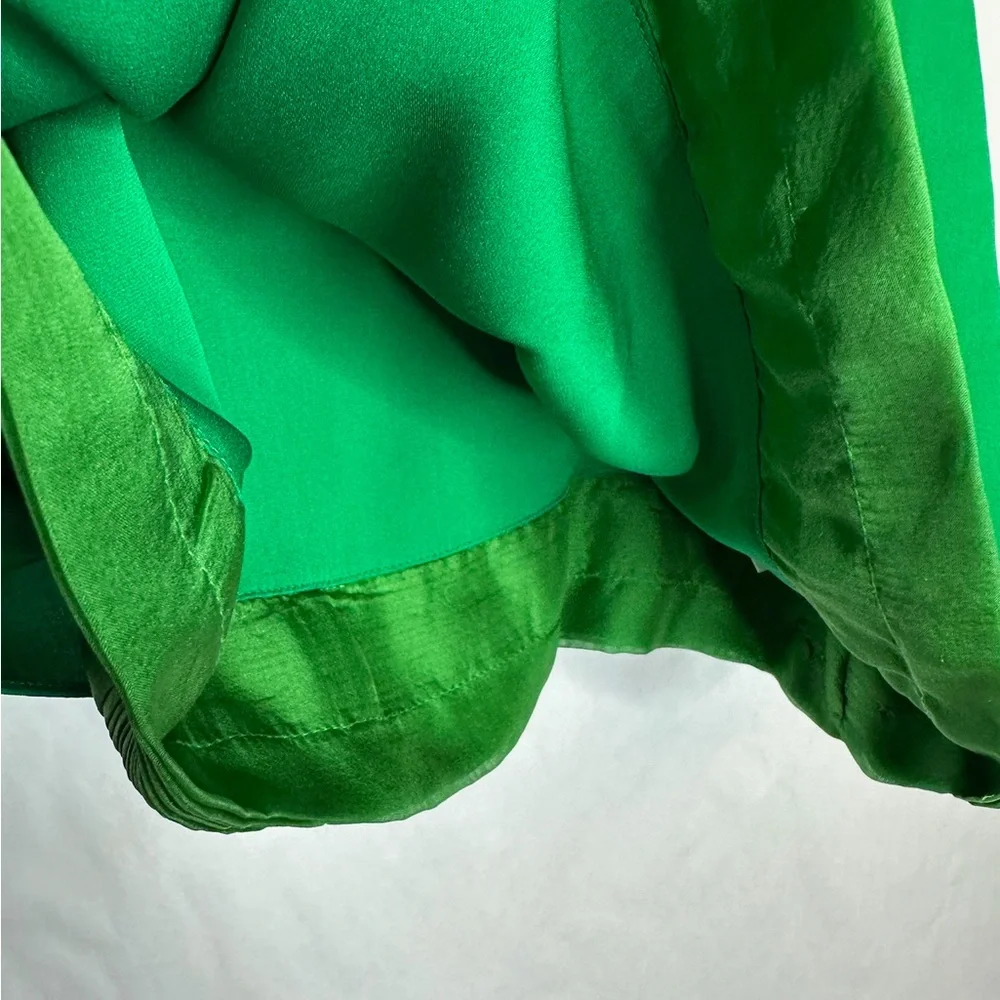 Alice + Olivia Green Tank Silk Mini Dress / Top Size Medium | Vintage Y2K - Picture 10 of 12